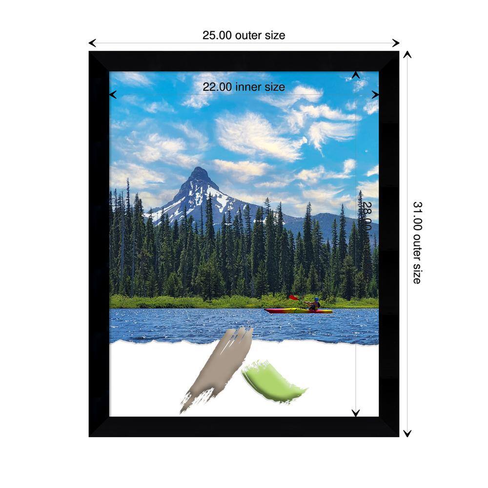 Black Matte Wood Picture Frame 22 x 28 Inches