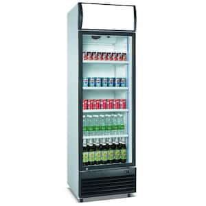 15.5 cu. ft. Commercial Upright One Glass Door Refrigerator Beverage Cooler in White