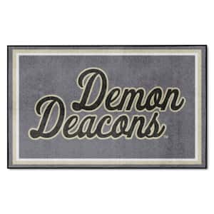 Wake forest Demon Deacons Gray 4 ft. x 6 ft. Plush Area Rug