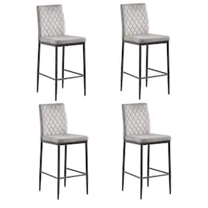 TD Garden Metal Outdoor Dining Chair with Beige Cushions (4-Pack)