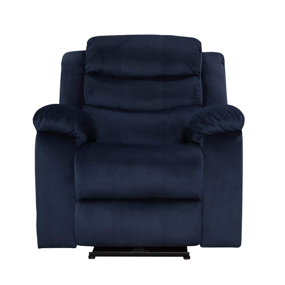 FC Design Navy Blue Power Recliner Chair with USB Port for Bedroom and