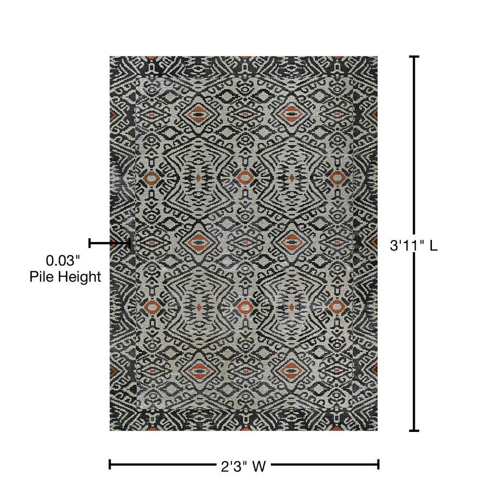 Dolce Smoke Gray Easy-Care Indoor/Outdoor Area Rug, 2'3" x 3'11"