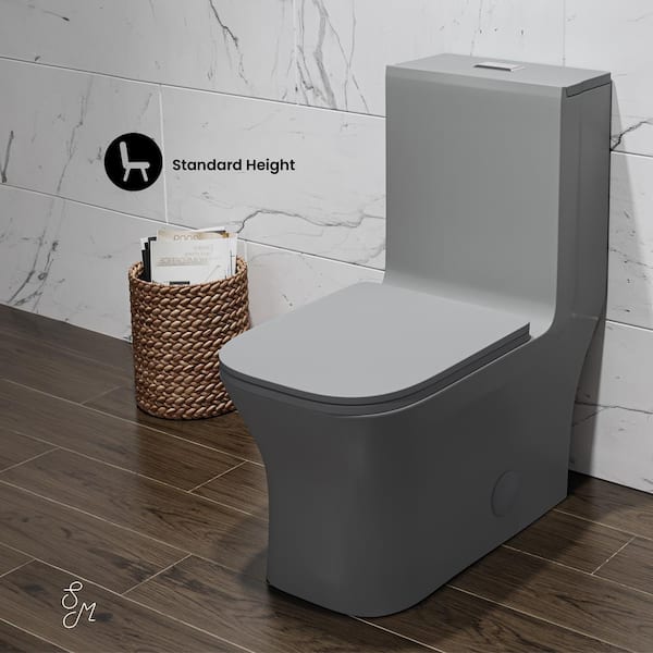 Swiss Madison Concorde 1-Piece Square Toilet Dual Flush in Matte