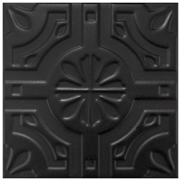 Merola Tile Twenties Black 7-3/4 Merola Tile Twenties Black 7-3/4