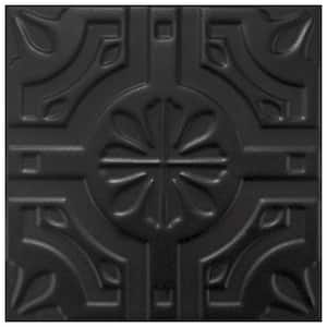 Triplex Real Black 7-3/4 in. x 7-3/4 in. Ceramic Wall Tile (10.5 sq. ft./Case)