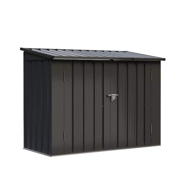 4 ft. x 2 ft. Metal Shed with Floor Outdoor Waterproof Storage Shed (10 sq. ft.)