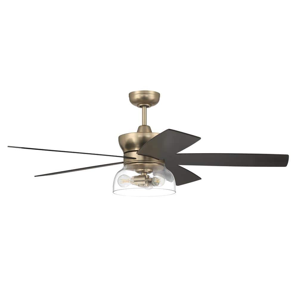 Gibson 52'' Satin Brass Ceiling Fan with LED Light and Remote