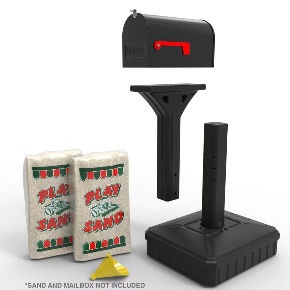 Black Heavy Duty Dig-Free Universal Mailbox Post