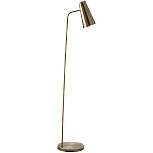 Tanner 66 in. 1-Light Brass Metal Specialty Standard Floor Lamp