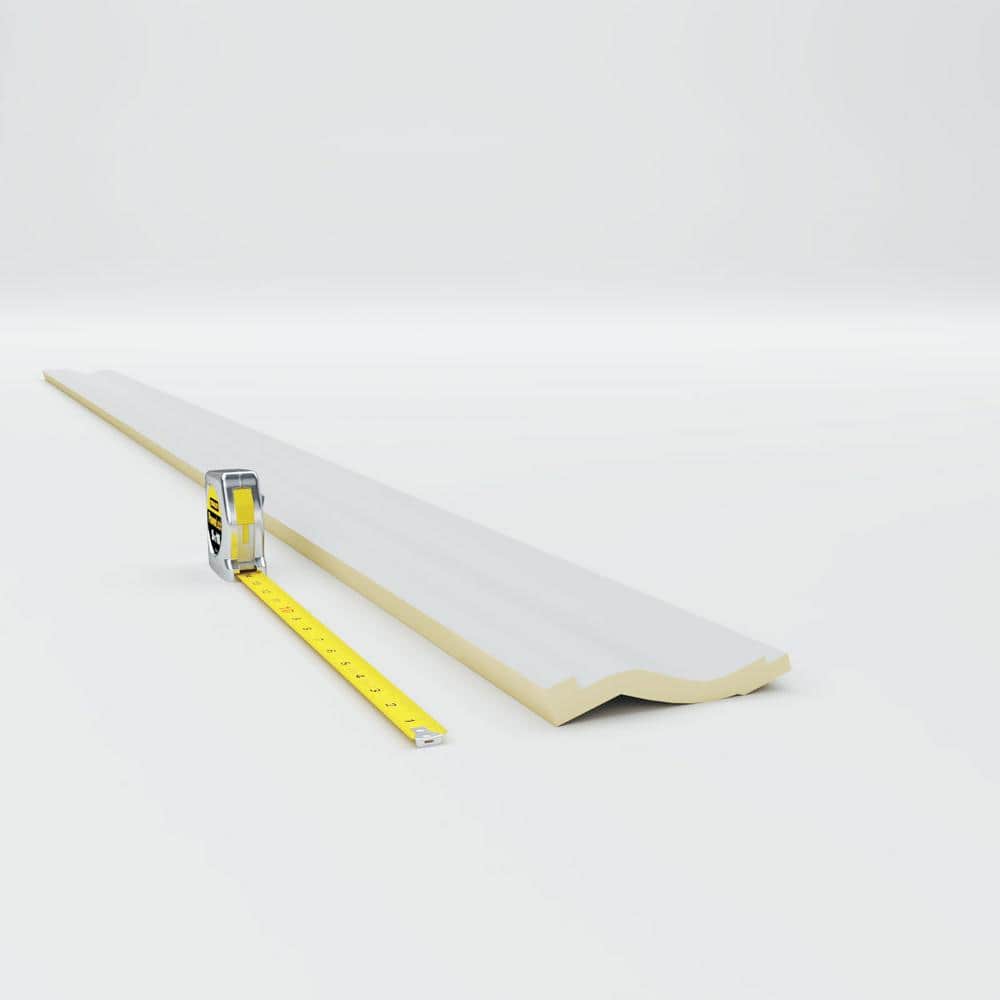 Primed White Polyurethane Smooth Crown Moulding 94.5"