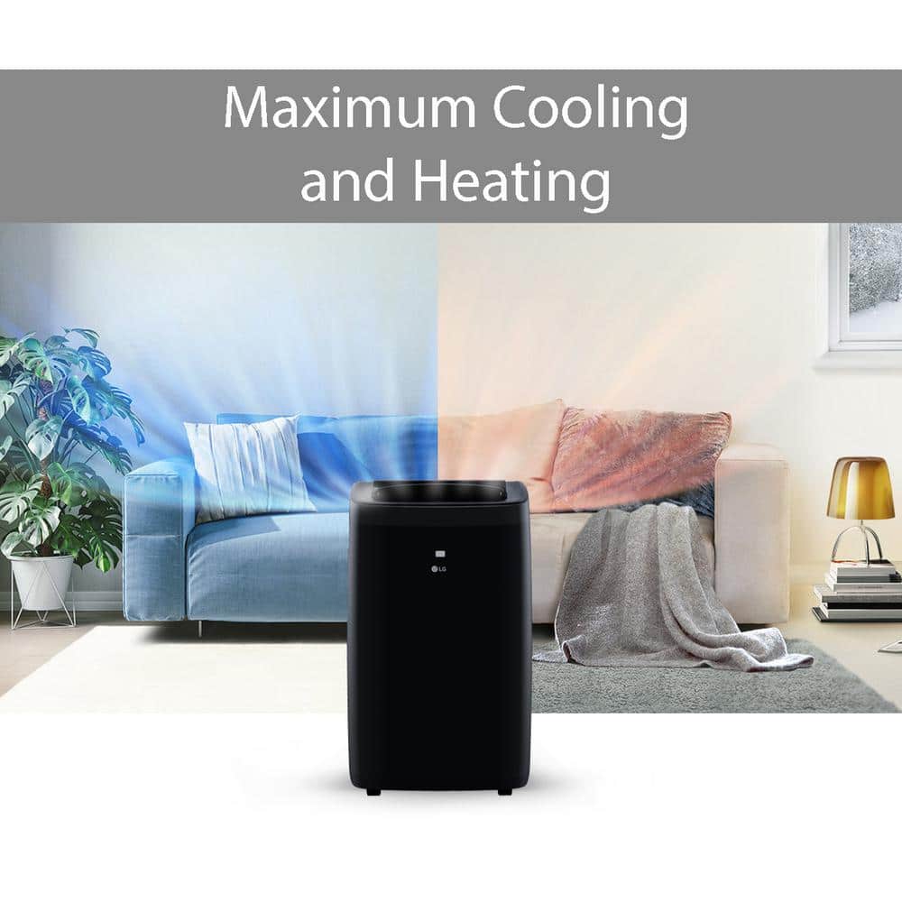 LG 10,000 BTU Black Smart Wi-Fi Portable Air Conditioner with Heater