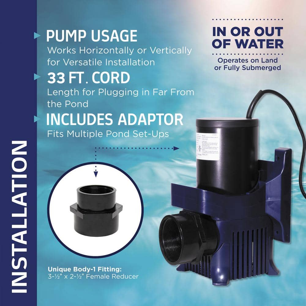 Alpine Cyclone 10300 GPH Submersible Electric Pond Pump