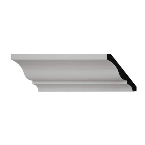 WM48 2.63 in. D x 3.34 in. W x 6 in. L Wood (Finger-Joint Pine) Crown Moulding Sample