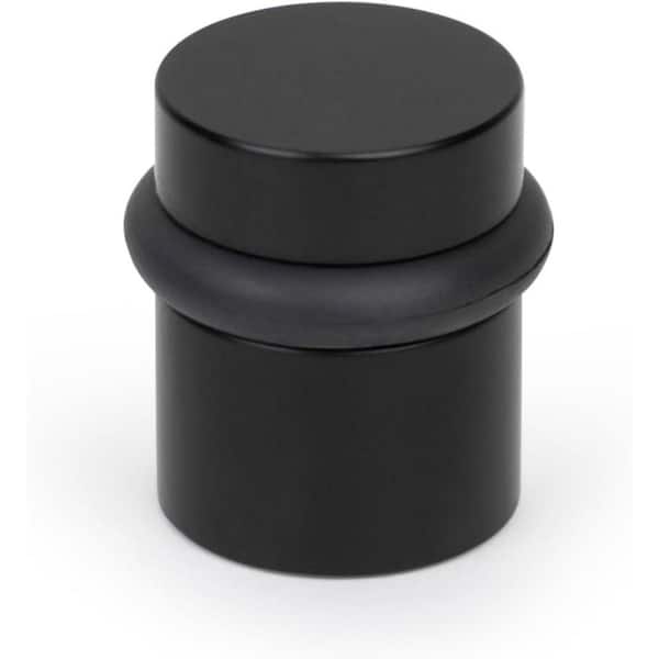 Floor Door Stopper Matte Black-1 Pack Black Stopper Quickly Installed Wall Protector and Door Knobs-1.5 in.