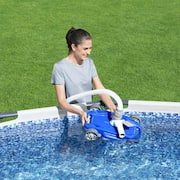 FlowClear AquaDrift Automatic Above Ground Swimming Pool Vacuum, Blue