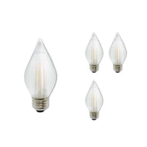 40-Watt Equivalent Warm White Light C15 (E26) Medium Screw Base Dimmable Satin LED Filament Light Bulb (4-Pack)