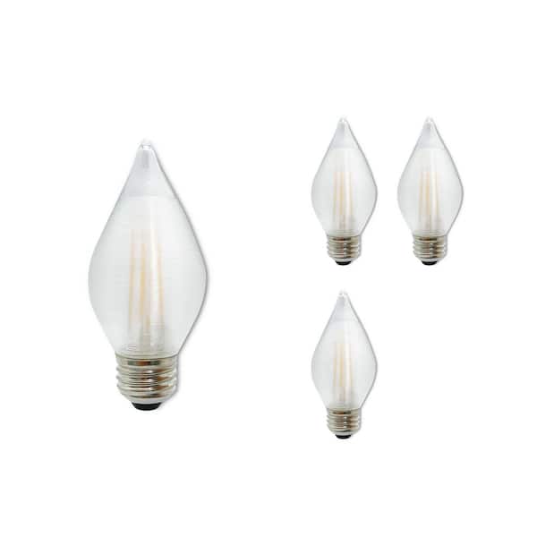 Bulbrite 40-Watt Equivalent Warm White Light C15 (E26) Medium Screw Base Dimmable Satin LED Filament Light Bulb (4-Pack)