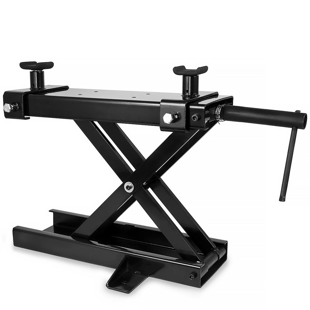 Apextreme 1100 LB Motorcycle Lift Center Scissor Lift Jack with Dolly Wide Flat Hoist Stand Bikes ATVs Garage Repair Stand Apextreme 1100 LB Motorcycle Lift Center Scissor Lift Jack with Dolly Wide Flat Hoist Stand Bikes ATVs Garage Repair Stand