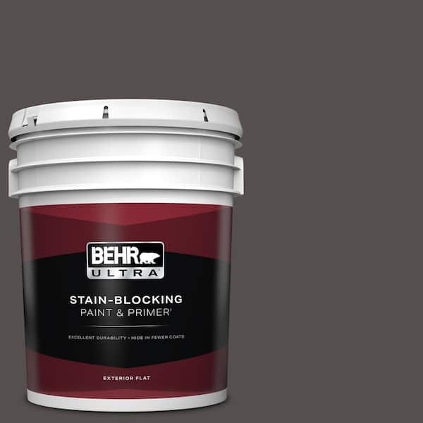 BEHR ULTRA 5 gal. #790F-7 Dark Cavern Flat Exterior Paint & Primer