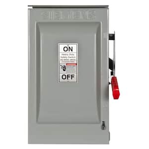Heavy Duty 60 Amp 600-Volt 3-Pole Outdoor Fusible Safety Switch with Neutral