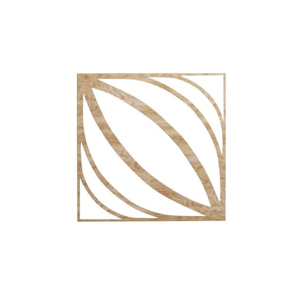 Ekena Millwork 15-3/8 in. x 15-3/8 in. x 1/4 in. Red Oak Medium Otis Decorative Fretwork Wood Wall Panels (10-Pack)