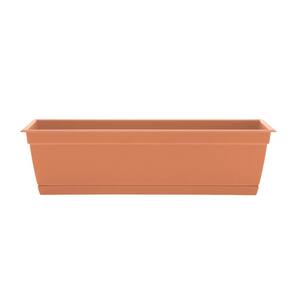 24 in. Dayton Resin Window Box Planter Coral Sand