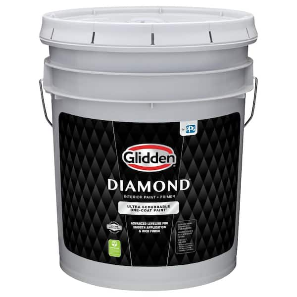 Glidden One Coat Interior Paint + Primer Elemental / Gray, Flat, 1 Gallon