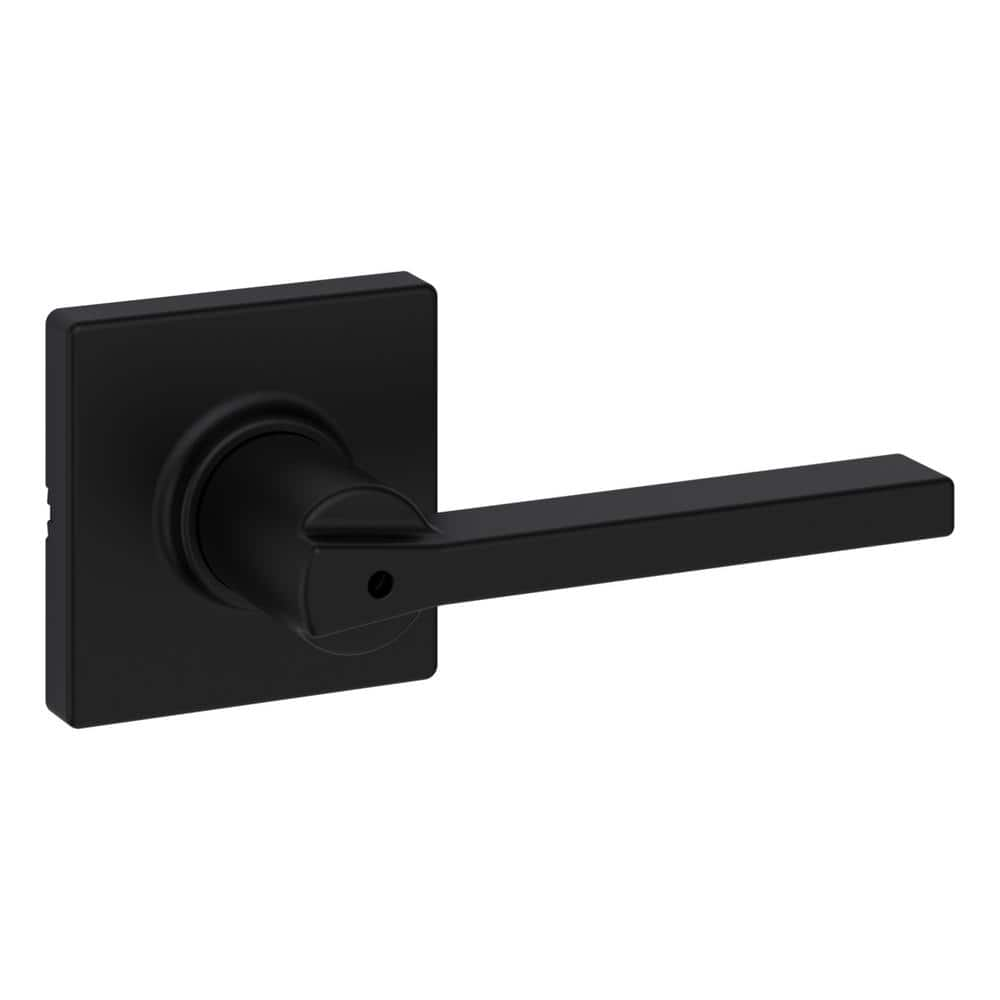 Kwikset Casey Matte Black Bed Bath Privacy Door Handle Featuring   Kwikset Privacy Door Handles 300cslsqt5146al 64 1000 