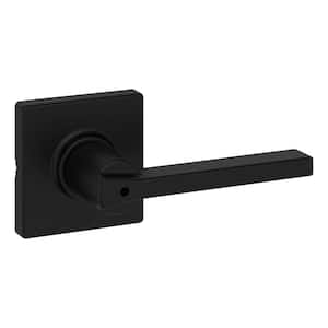 Casey Matte Black Bed/Bath Privacy Door Handle Featuring Microban with Lock