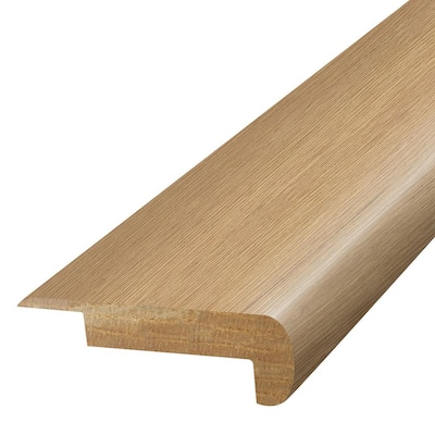 Grain 0.75 in. T x 2.37 in. W x 78.7 in. L Textured Wood Look Laminate Moulding/Trim Stair Nose Molding
