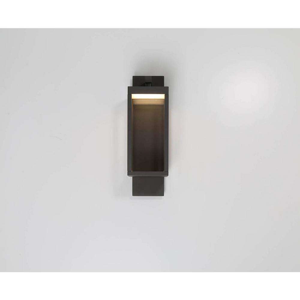 Graphite Grey LED Outdoor Wall Sconce with Clear Glass