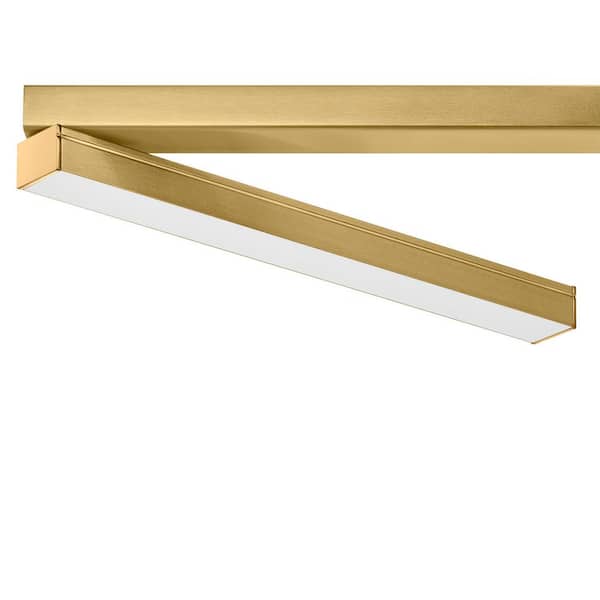 Hampton Bay 22 in. Indoor Gold Integrated LED Modern Table
