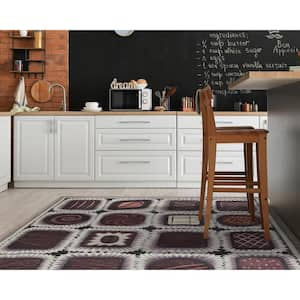 Apollo Chocolate Box Modern Valentine's Day Brown 5 ft. 3 in. x 7 ft. 3 in. Area Rug