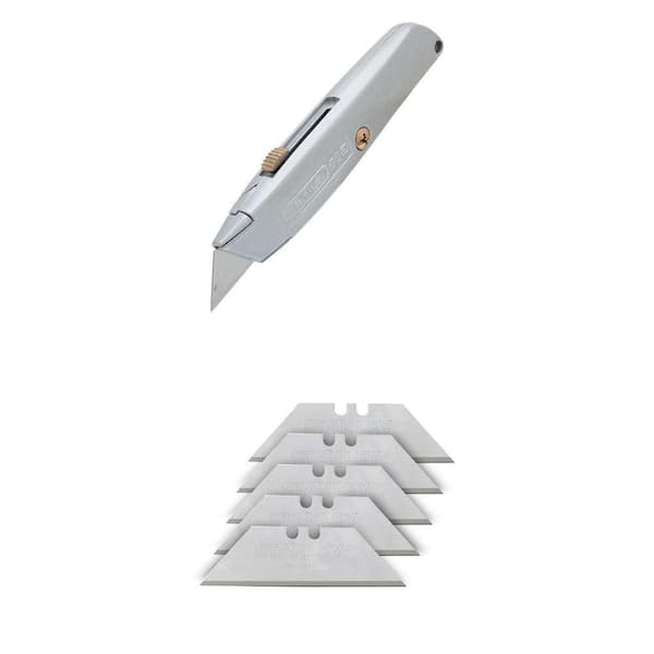 6 in. Classic Retractable Utility Knife and Heavy-Duty Blades (5-Pack) Combo