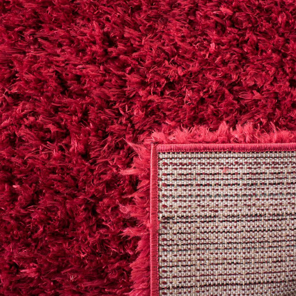 Madrid Red Shag 4' x 6' Synthetic Area Rug