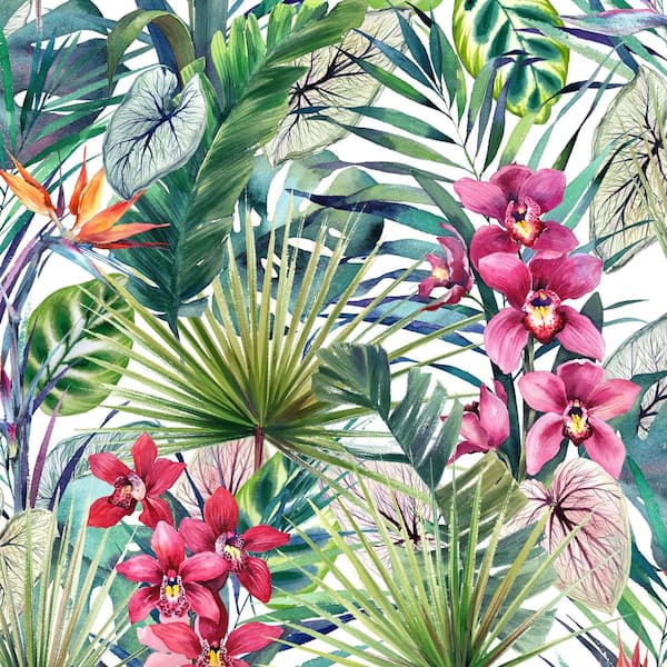 Strata Aloha Tropical Multi Wallpaper