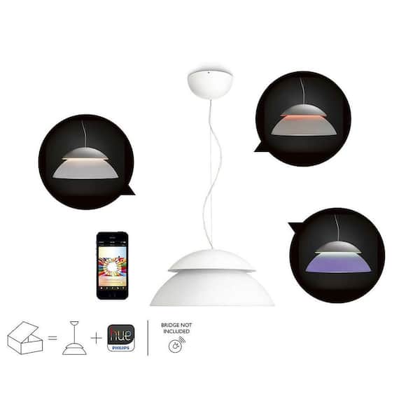 Majestic refugees death Philips Hue White and Color Ambiance Beyond LED Dimmable Smart Pendant  Ceiling Light 789090 - The Home Depot