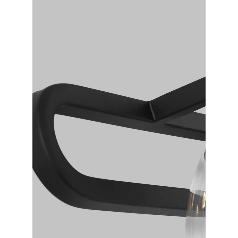 Midnight Black 3-Light Dimmable Glass Vanity Fixture