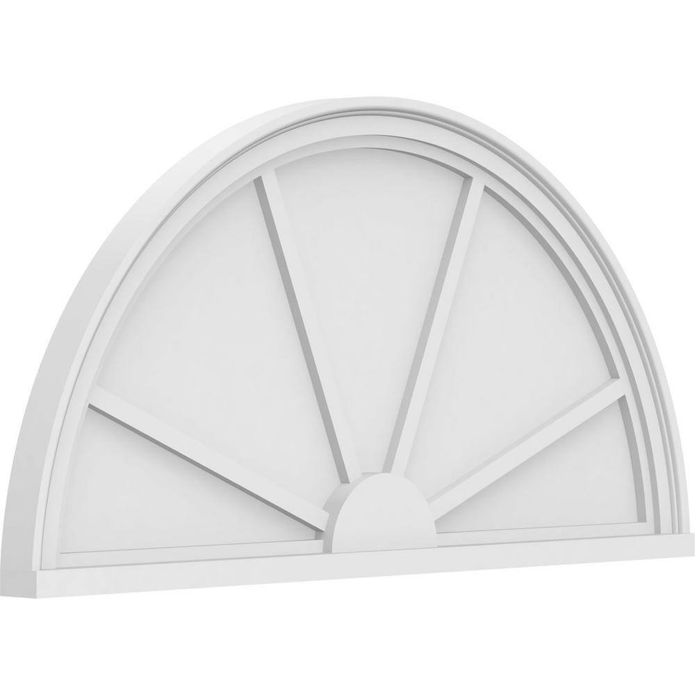 2 in. x 38 in. x 19 in. Half Round 4-Spoke Architectural Grade PVC Pediment Moulding price history on PriceWatchPro
