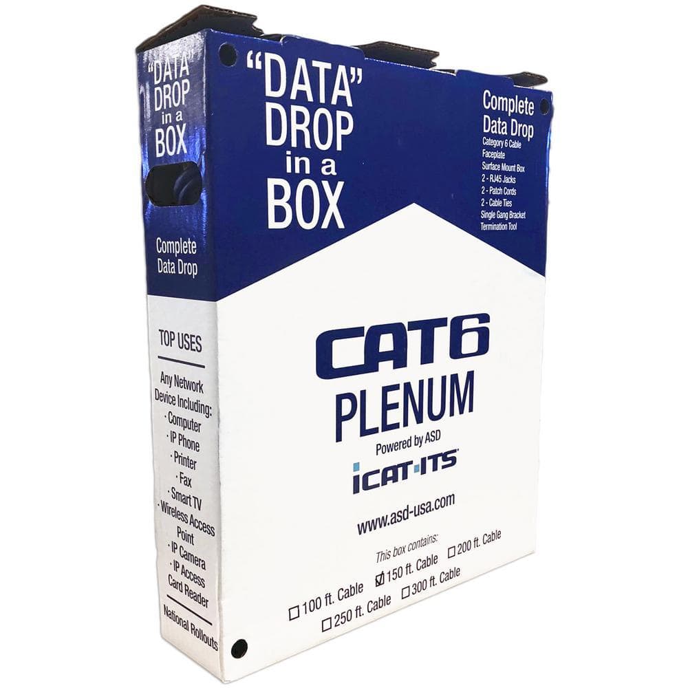 Data Drop-in-a Box Cat6 200 ft. Blue Plenum Kit price history on PriceWatchPro
