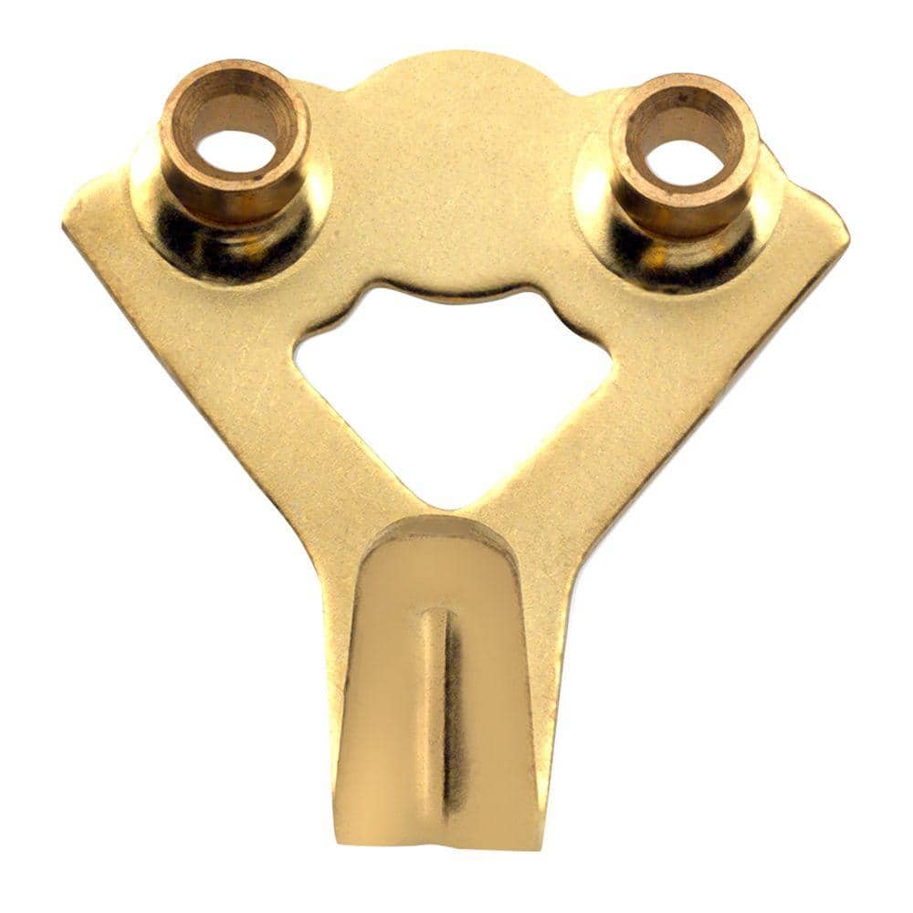 Brass-Plated Hooks - Supports 50 lbs For Picture Hook and Wire