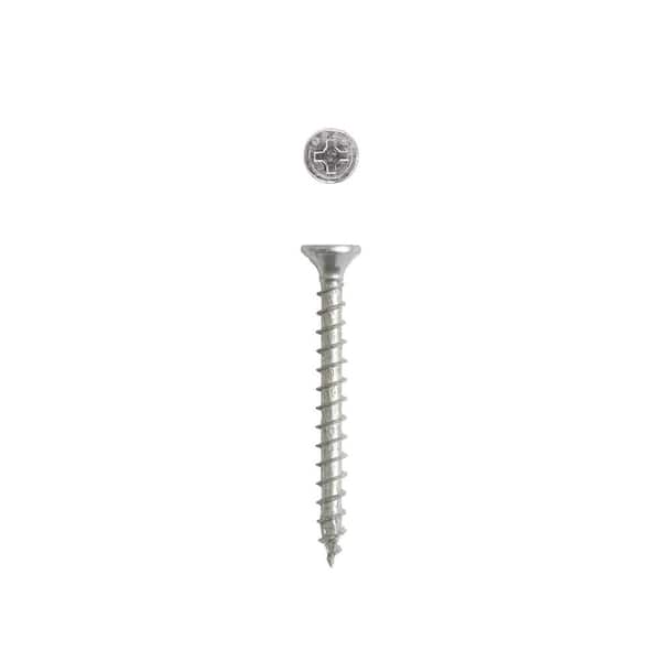 #10 x 2-1/2 in. Interior Flat Head Wood Screws Construction Phillips Square Unidrive (88 Each) 1 LB Bit Included