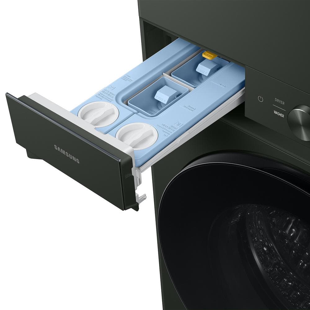 Samsung Satin Green Ultra Capacity Stacked Electric Washer and Dryer Set
