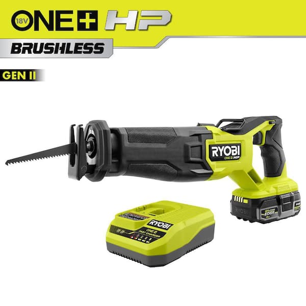 ONE+ HP 18V Brushless Cordless Reciprocating Saw Kit with 4 Ah EDGE Battery and Charger