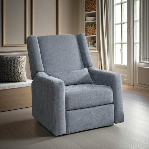MAYKOOSH Luxury Power Motion Motorized Recliner Chair with Swivel Glider Upholstered Living Room Sofa in Gray 19920MK The Home Depot