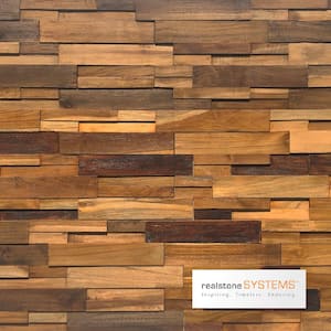 Reclaimed Wood 1/2 in. x 24 in. x 12 in. Multi Teak Wood Wall Panel (10-Panels/Box)
