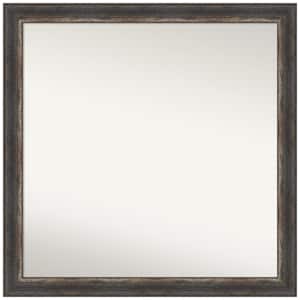 Bark Rustic Char Narrow 29.5 in. W x 29.5 in. H Square Non-Beveled Framed Wall Mirror in Brown