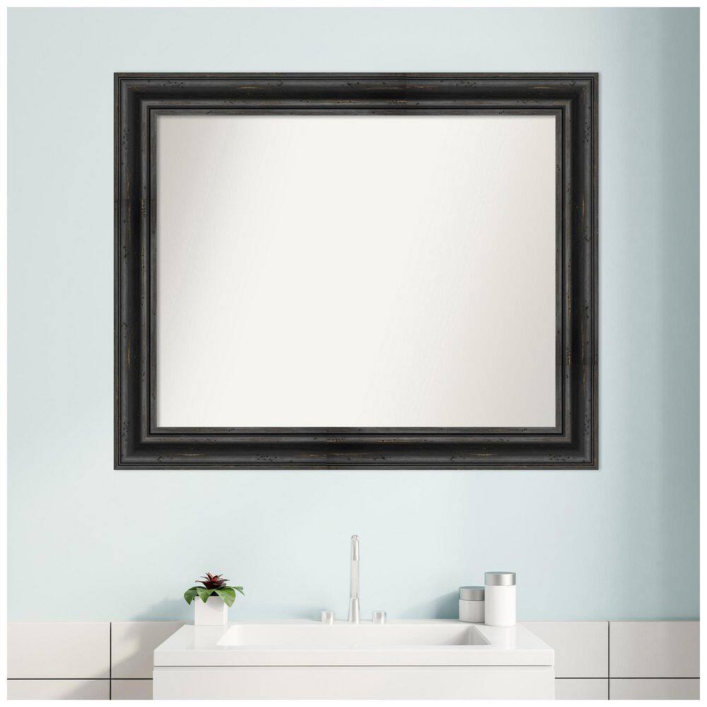 Rustic Black Pine Full Length Rectangular Bathroom Vanity Mirror