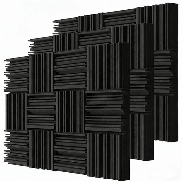 36 Pack 12 x 12 in. Broadband Sound Absorbing Foam, Dense Soundproof Padding Tile, Recording Studio Foam Absorber