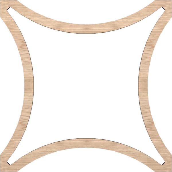 Ekena Millwork Small Lilley Fretwork 3/8 in. x 1-15/16 ft. x 1-15/16 ft. Brown Wood Decorative Wall Paneling 1-Pack
